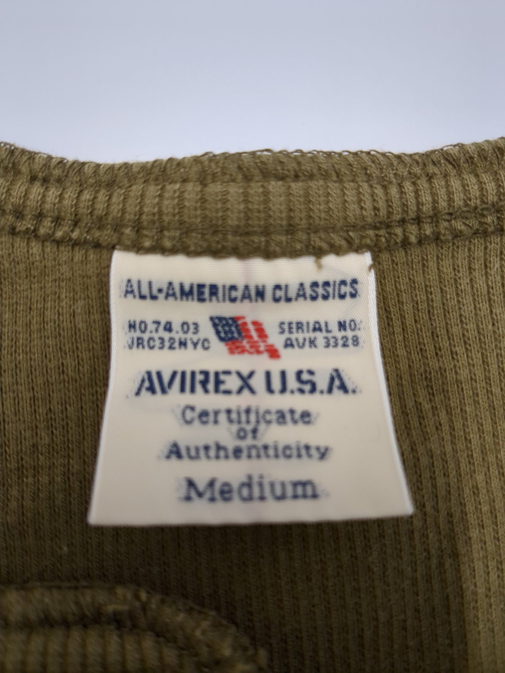 AVIREX / 《DAILY/デイリー》RIB S/S HENLEY NECK T-SHIRT/リブ 半袖 ヘンリーネック Tシャツ デイリーウェア