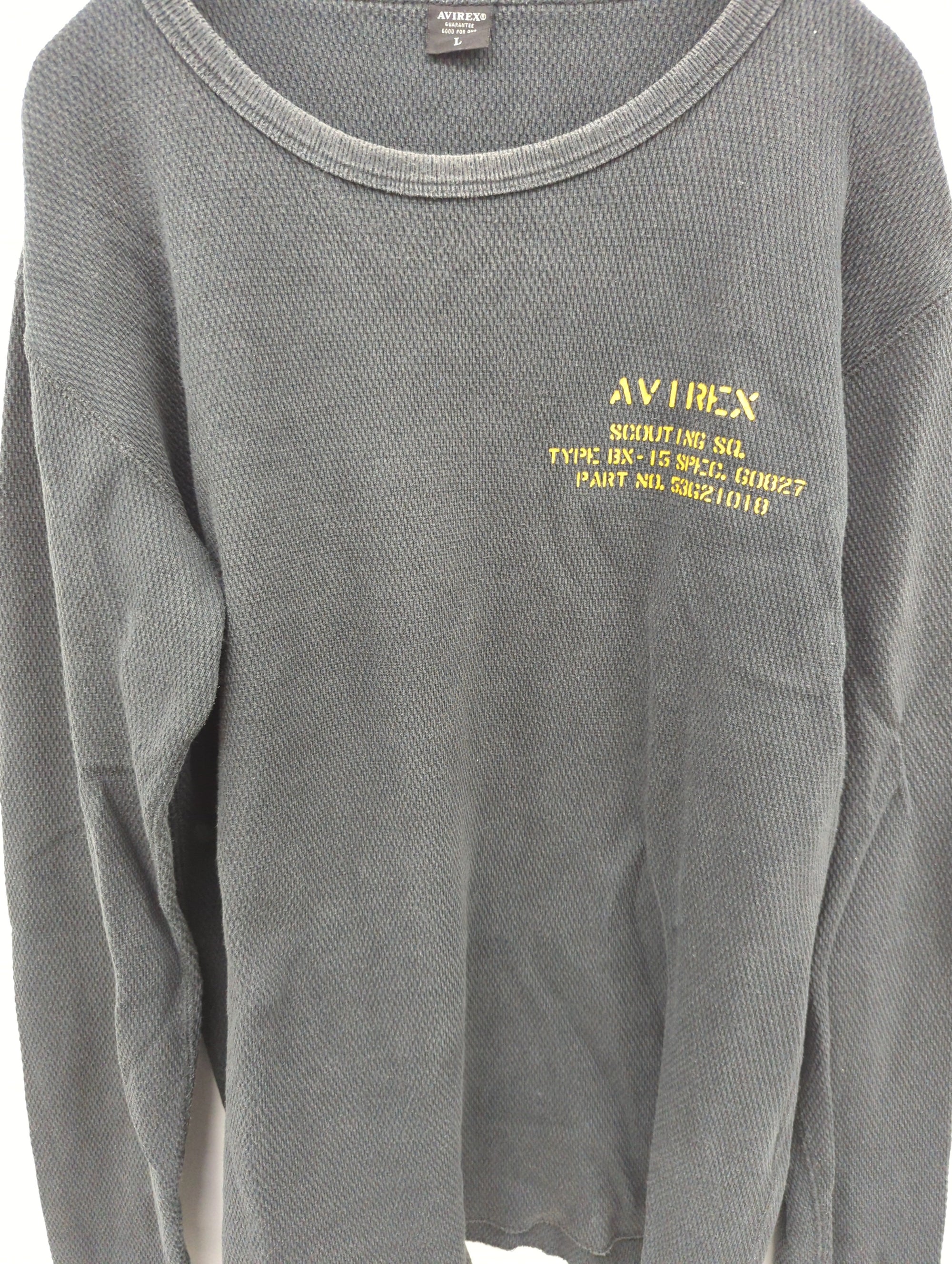 AVIREX / ハニカムワッフル クルーネック Tシャツ/ HONEY COMB WAFFLE T-SHIRT