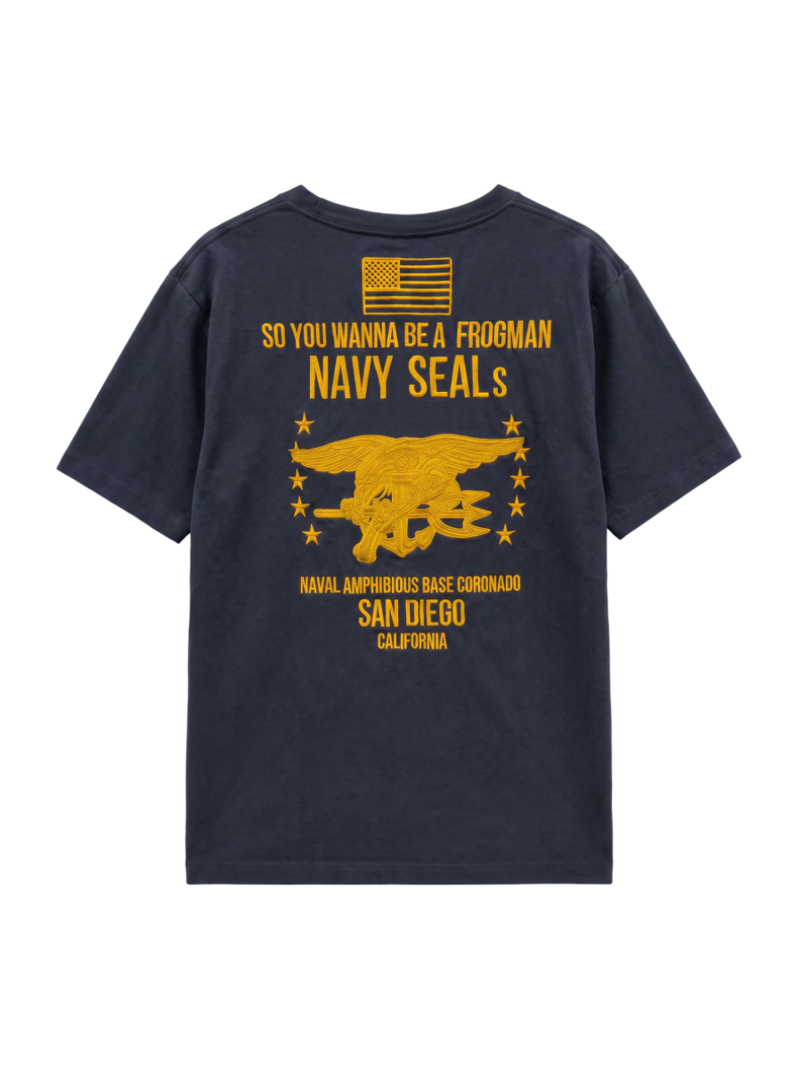 AVIREX / 【直営店限定】刺繍ティーシャツ ネイビーシールズ/EMBROIDERED T-SHIRT NAVY SEALs