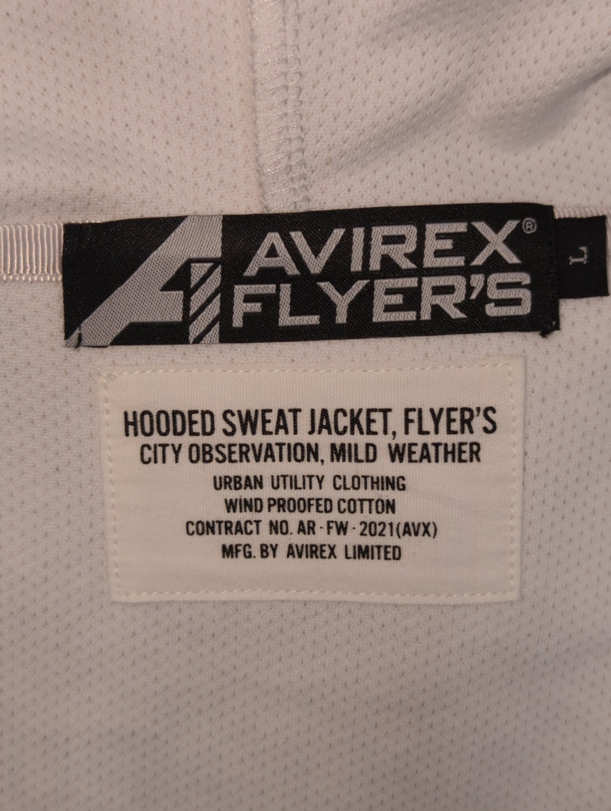 AVIREX / 【AVIREX FLYER'S】スウェット パーカー/ L/S SWEAT PARKA/AF