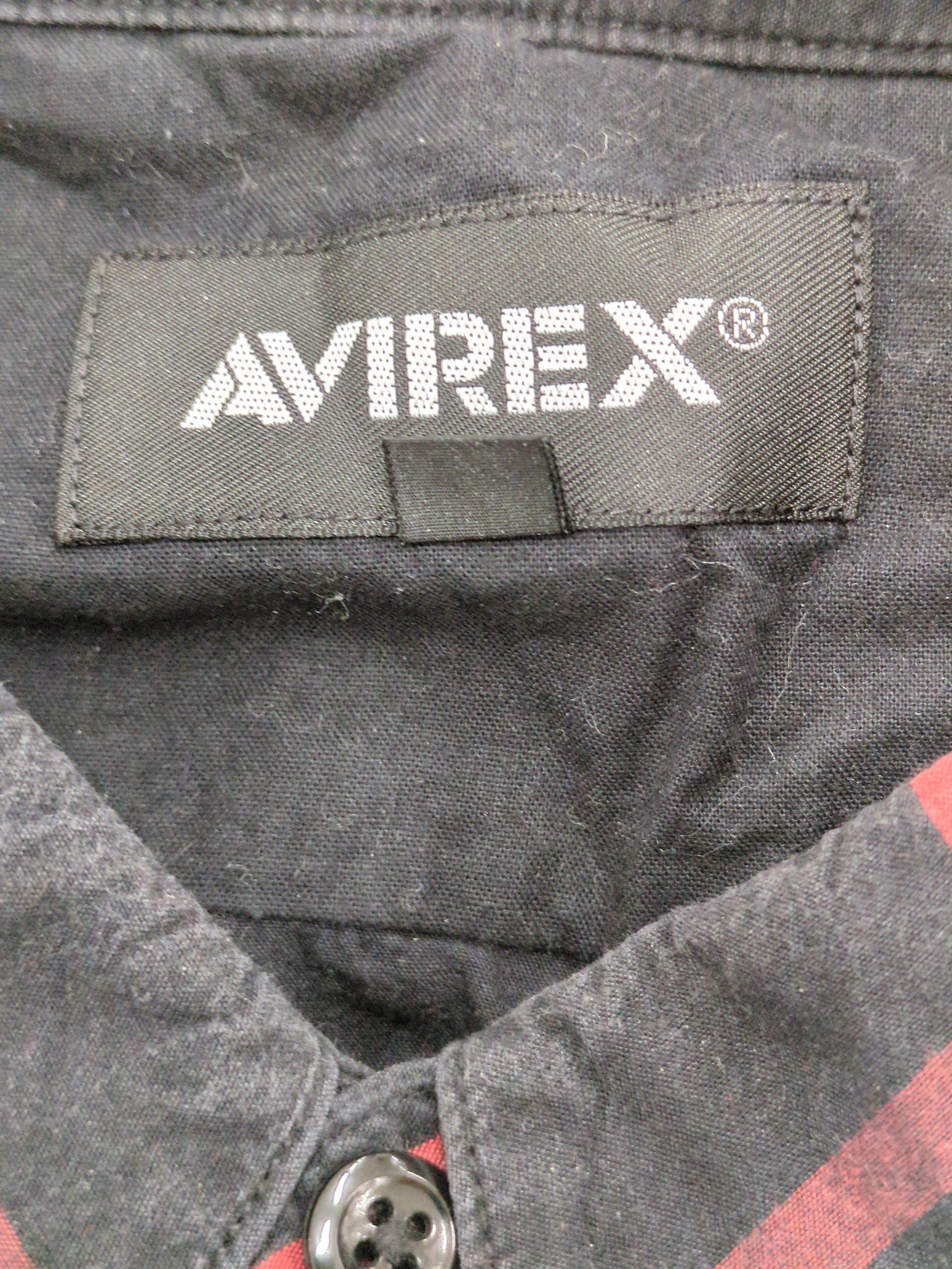 AVIREX / シンプル チェック 刺繍シャツ ブラックバード/EMBROIDERY SHIRT BLACKBIRD