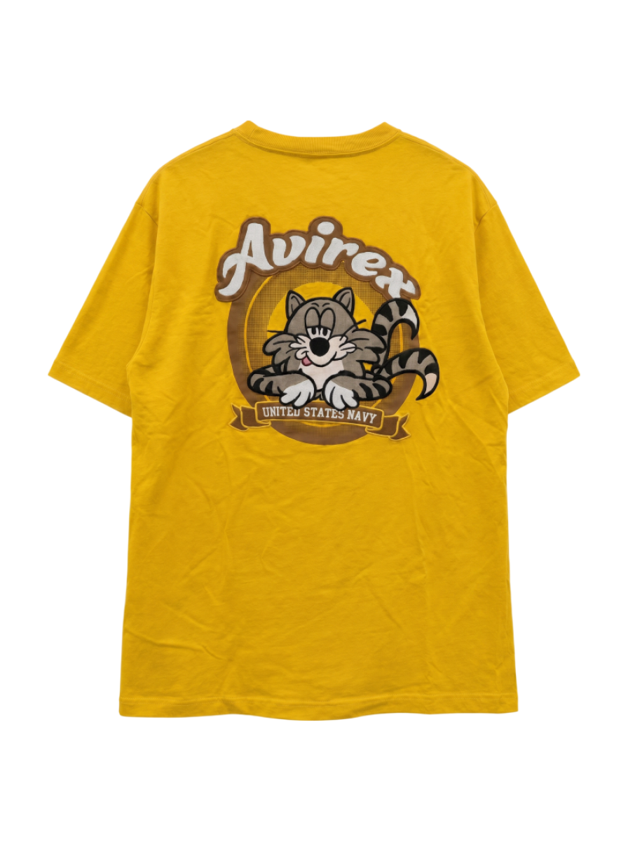 AVIREX / 《WEB&DEPOT限定》TOMCAT EMBROIDERY T-SHIRT / トムキャット エンブロイダリー Tシャツ /