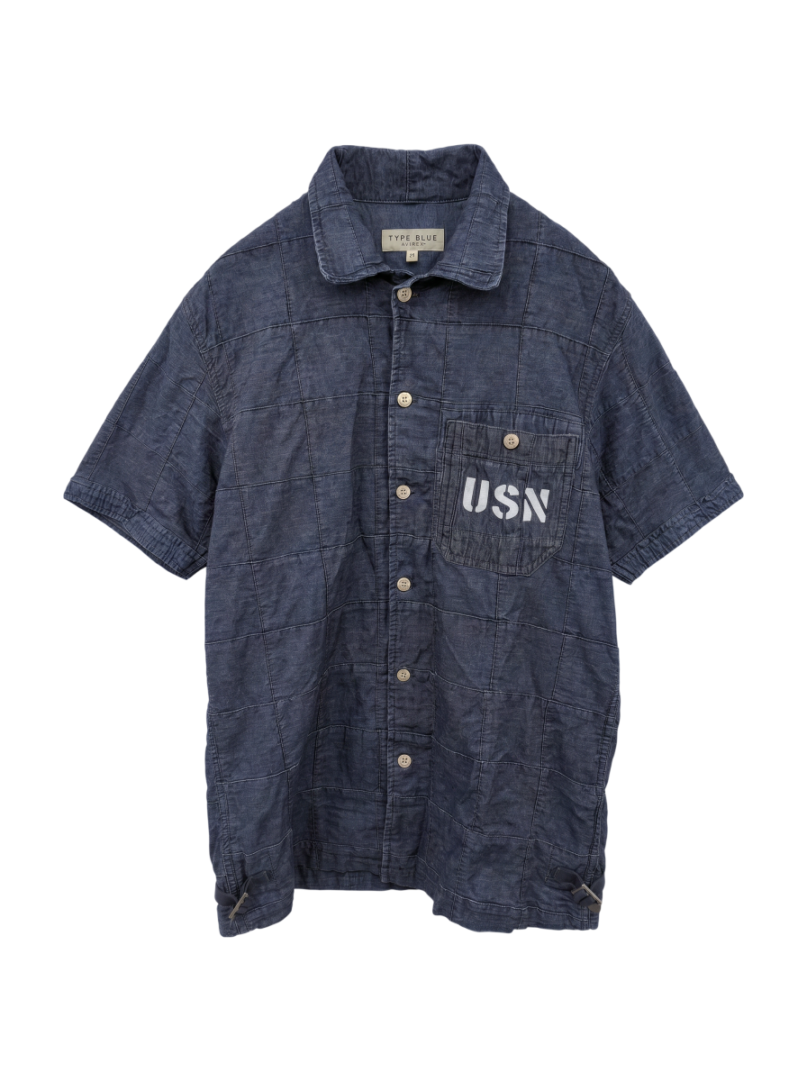 AVIREX / TYPE BLUE/デニム パッチワーク シャツ/DENIM PATCHWORK SHIRT