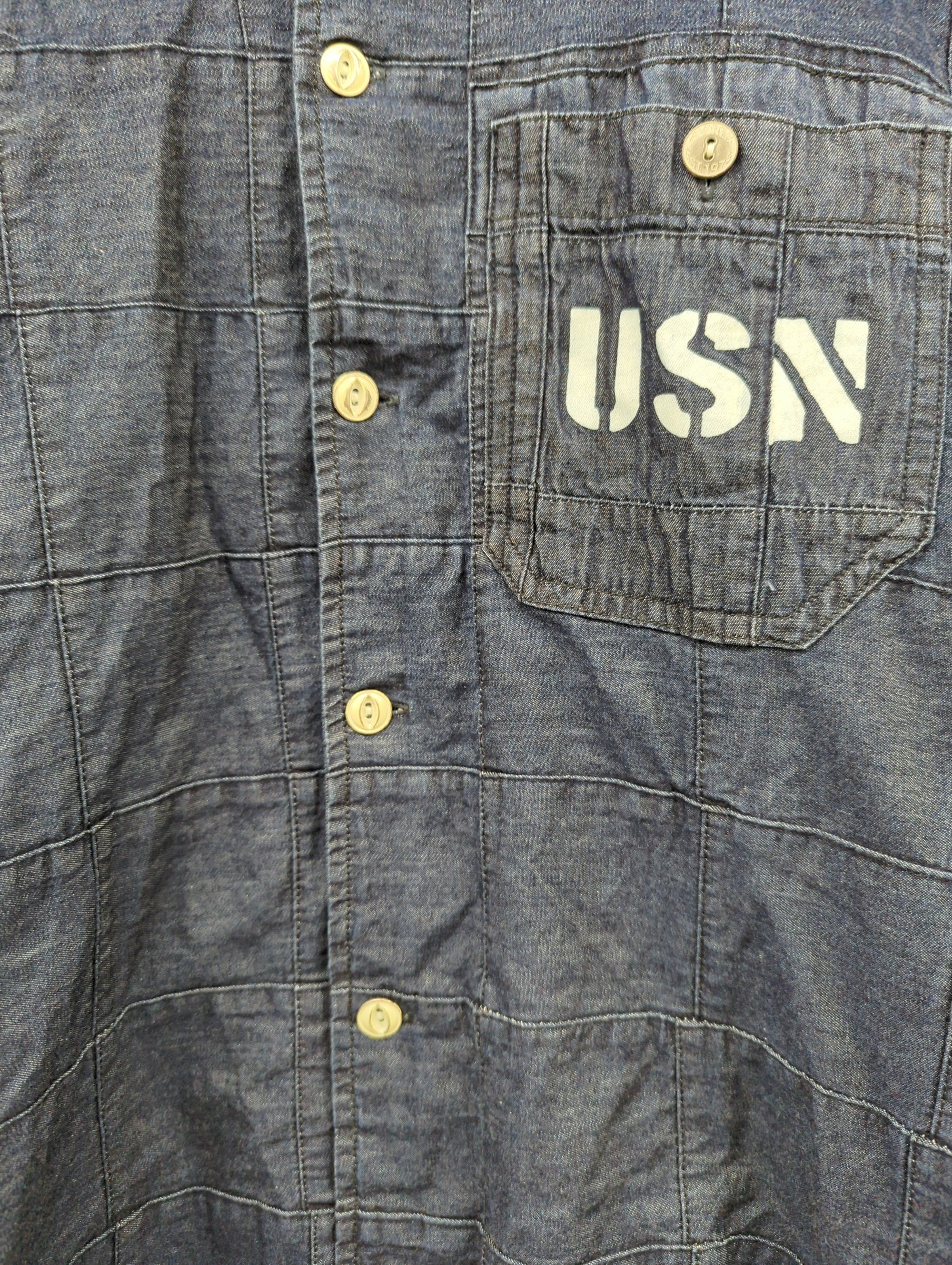 AVIREX / TYPE BLUE/デニム パッチワーク シャツ/DENIM PATCHWORK SHIRT