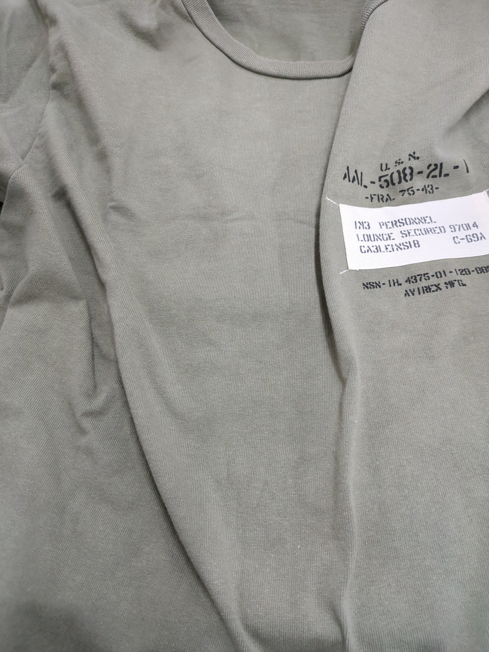 AVIREX / AVIREX/アヴィレックス/L/S CREW NECK T STENCIL PRINTS/ 長袖 クルーネックTシャツ ステンシルプリント