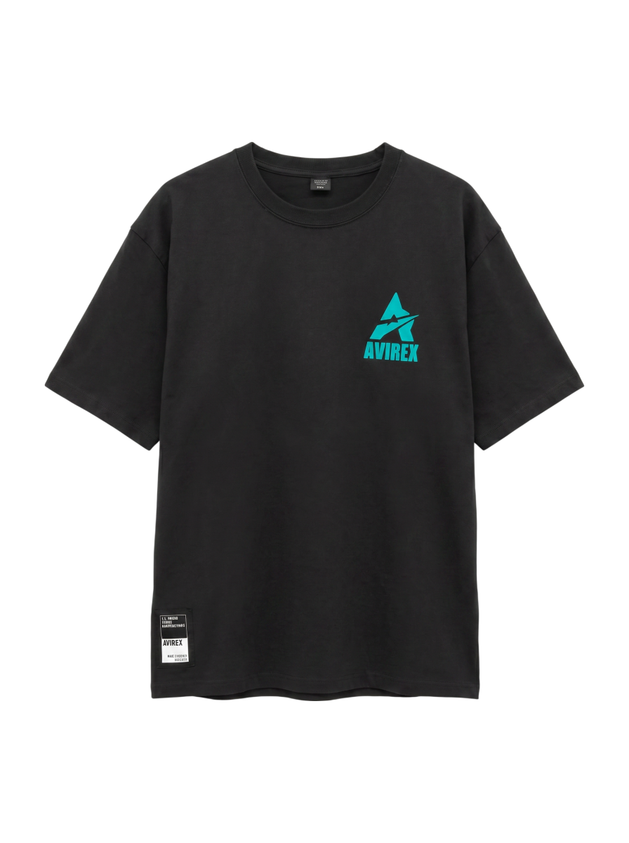 AVIREX / CREW NECK OVER LOGO PRINT T-SHIRT