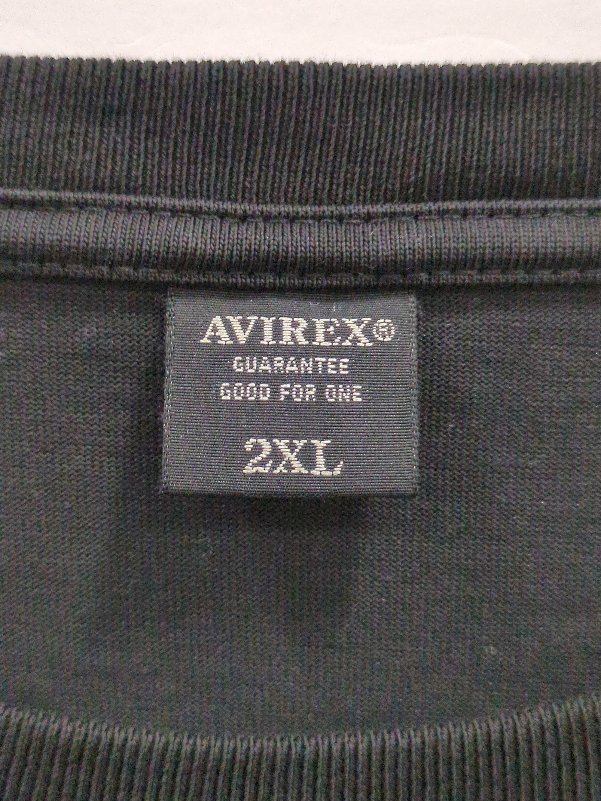 AVIREX / CREW NECK OVER LOGO PRINT T-SHIRT