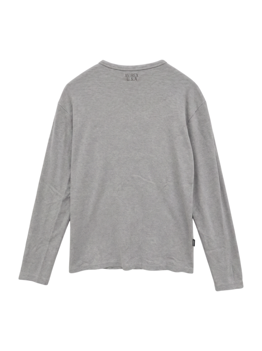 AVIREX / 《DAILY/デイリー》RIB L/S CREW NECK T-SHIRT/リブ 長袖 クルーネック Tシャツ デイリーウェア