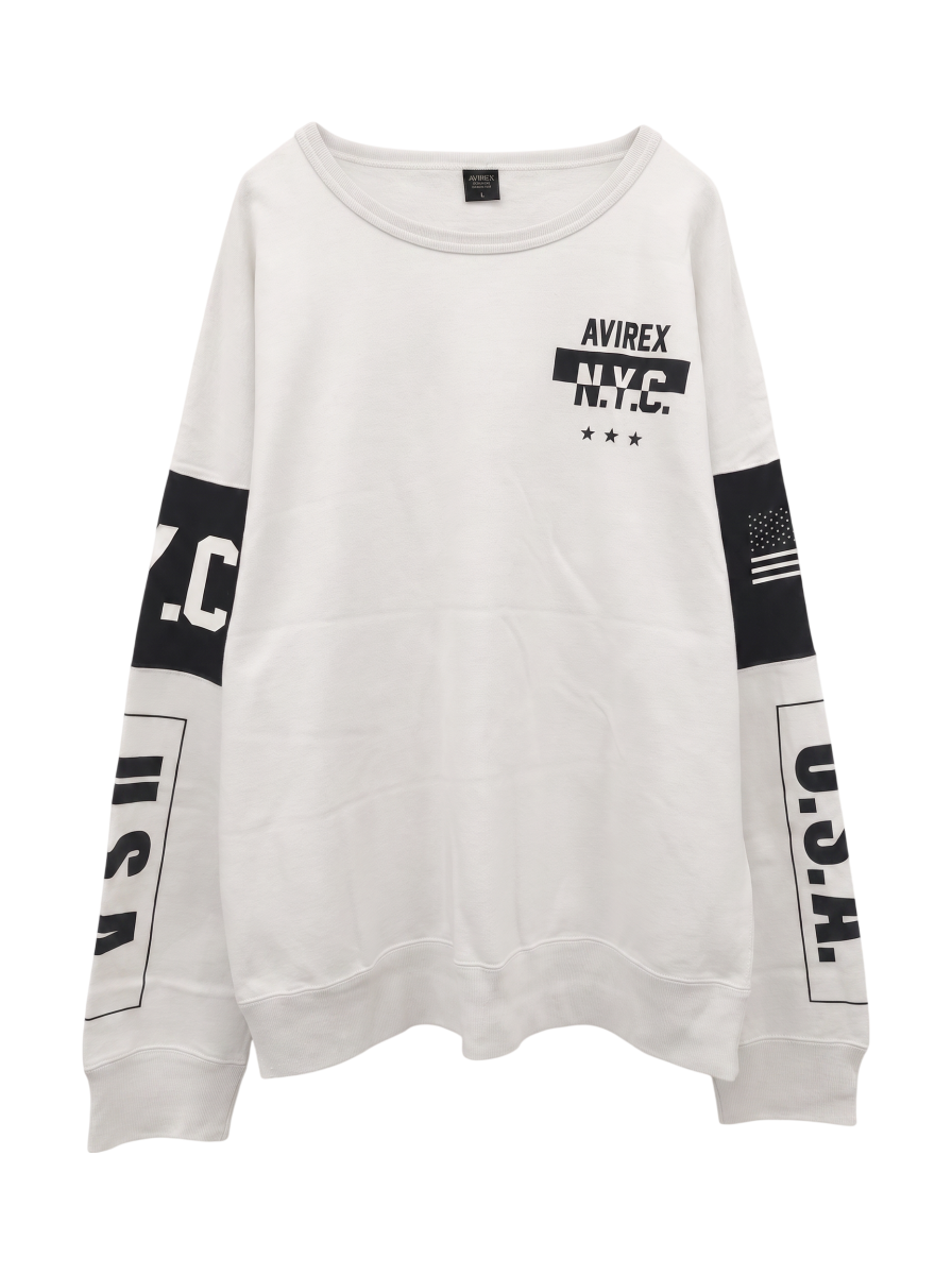 AVIREX / スウィッチング バーシティー スウェット/SWITCHING VARSITY CREW SWEAT