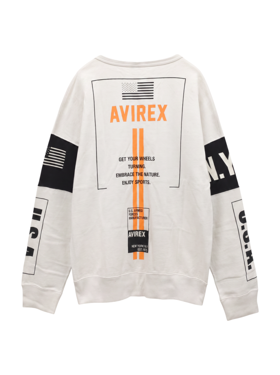 AVIREX / スウィッチング バーシティー スウェット/SWITCHING VARSITY CREW SWEAT