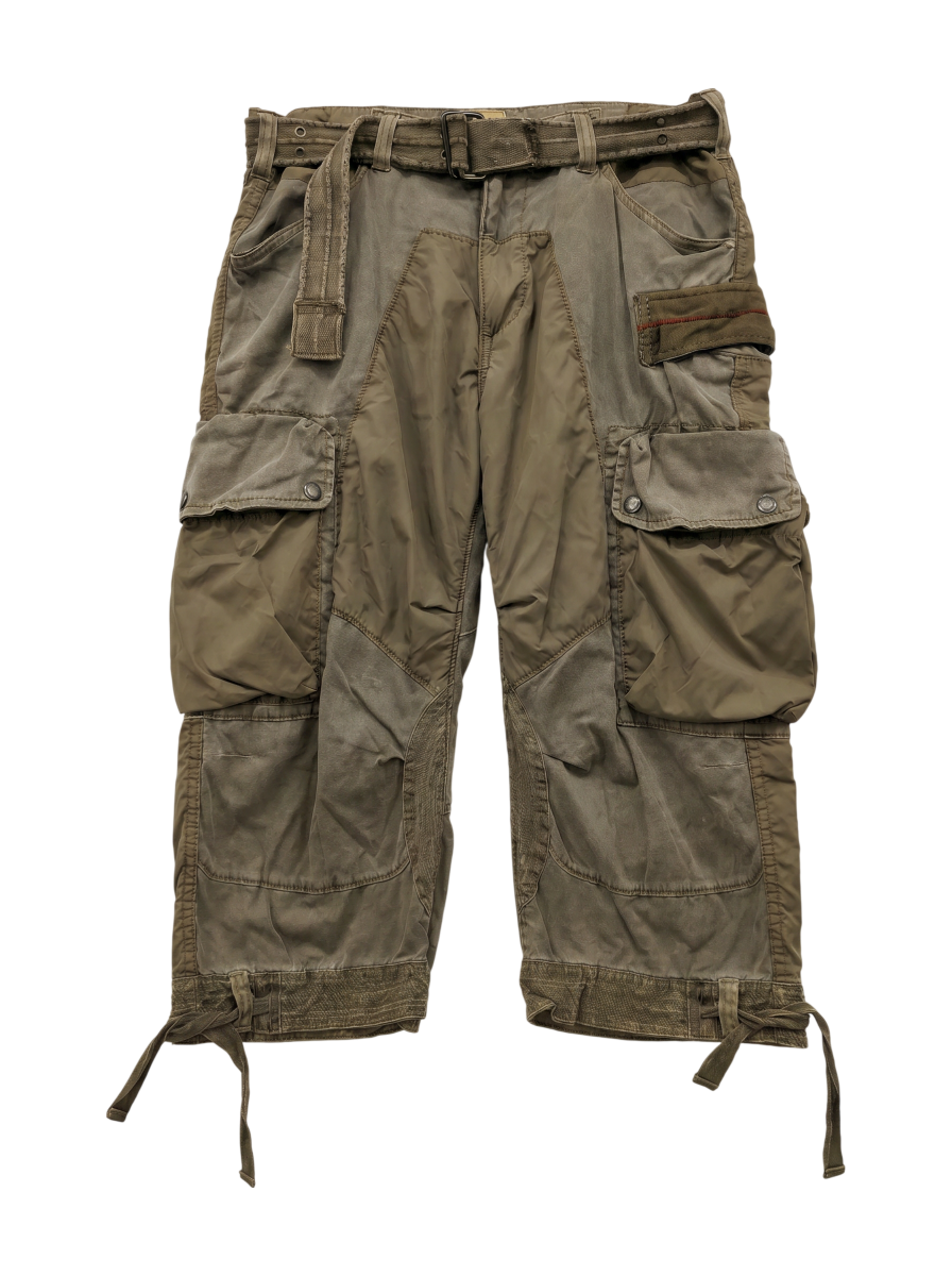 AVIREX / MATERIAL COMBI CROPPED PANTS