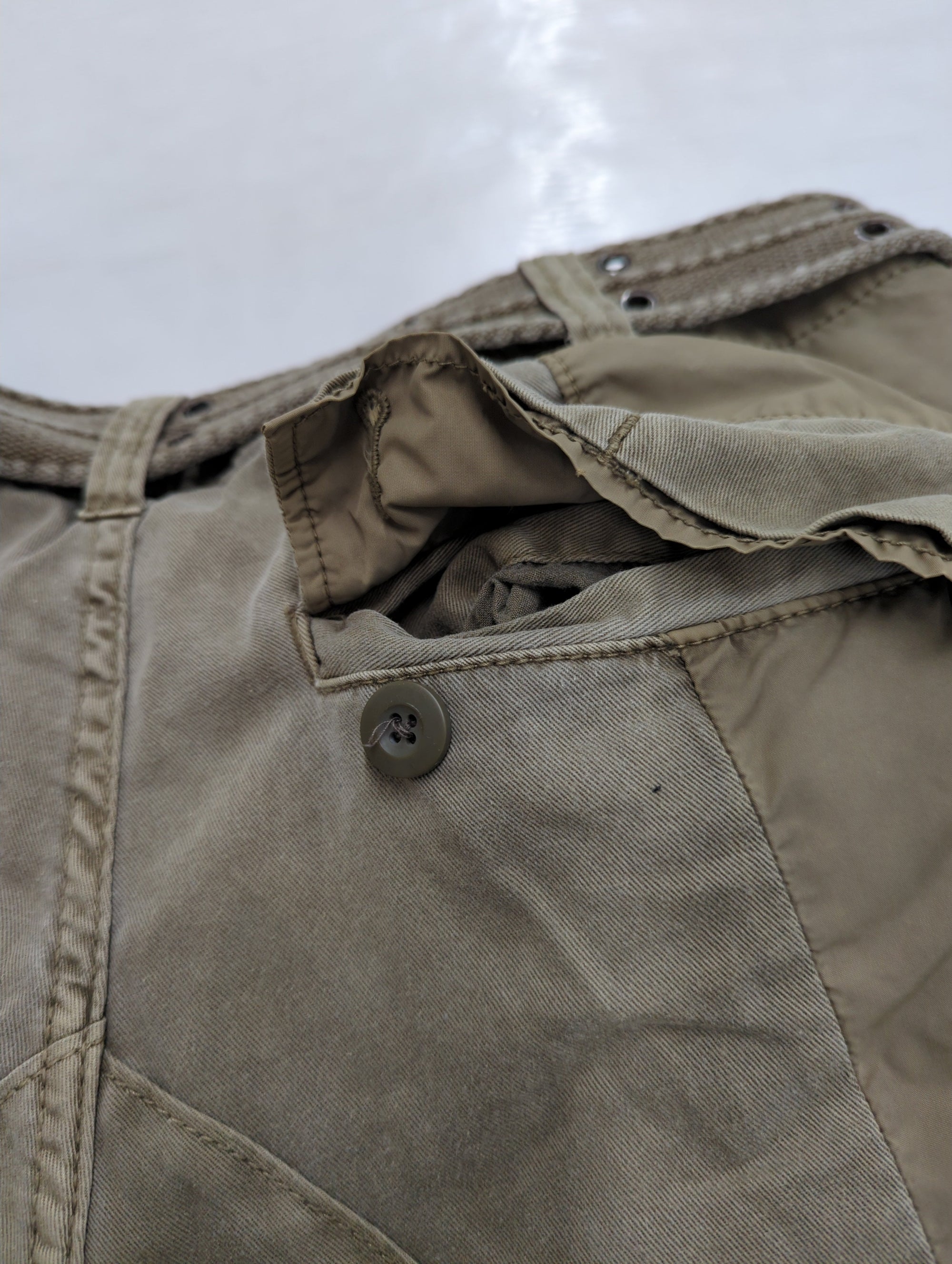 AVIREX / MATERIAL COMBI CROPPED PANTS
