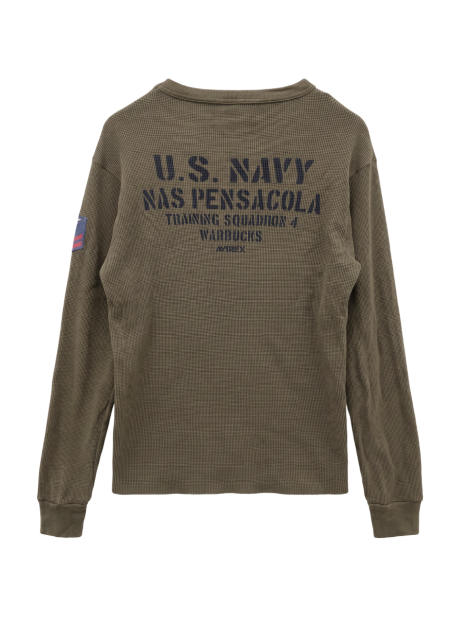 AVIREX / LONGSLEEVE WAFFLE T-SHIRT U.S.NAVY / 長袖 ワッフルTシャツ ユーエスネイビー / AVIREX /