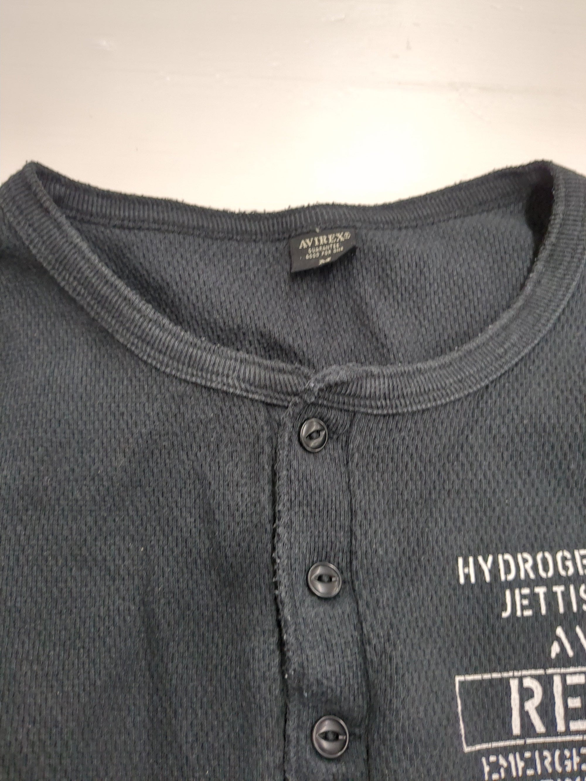 AVIREX / ハニカムワッフル ヘンリーネック Tシャツ/ HONEY COMB WAFFLE HENLY NECK T-SHIRT