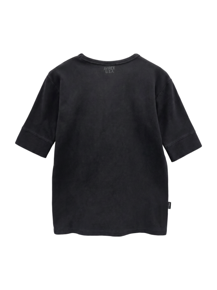 AVIREX / 《DAILY/デイリー》HALF SLEEVE U-NECK T-SHIRT/デイリー 五分袖 Uネック Tシャツ/AVIREX