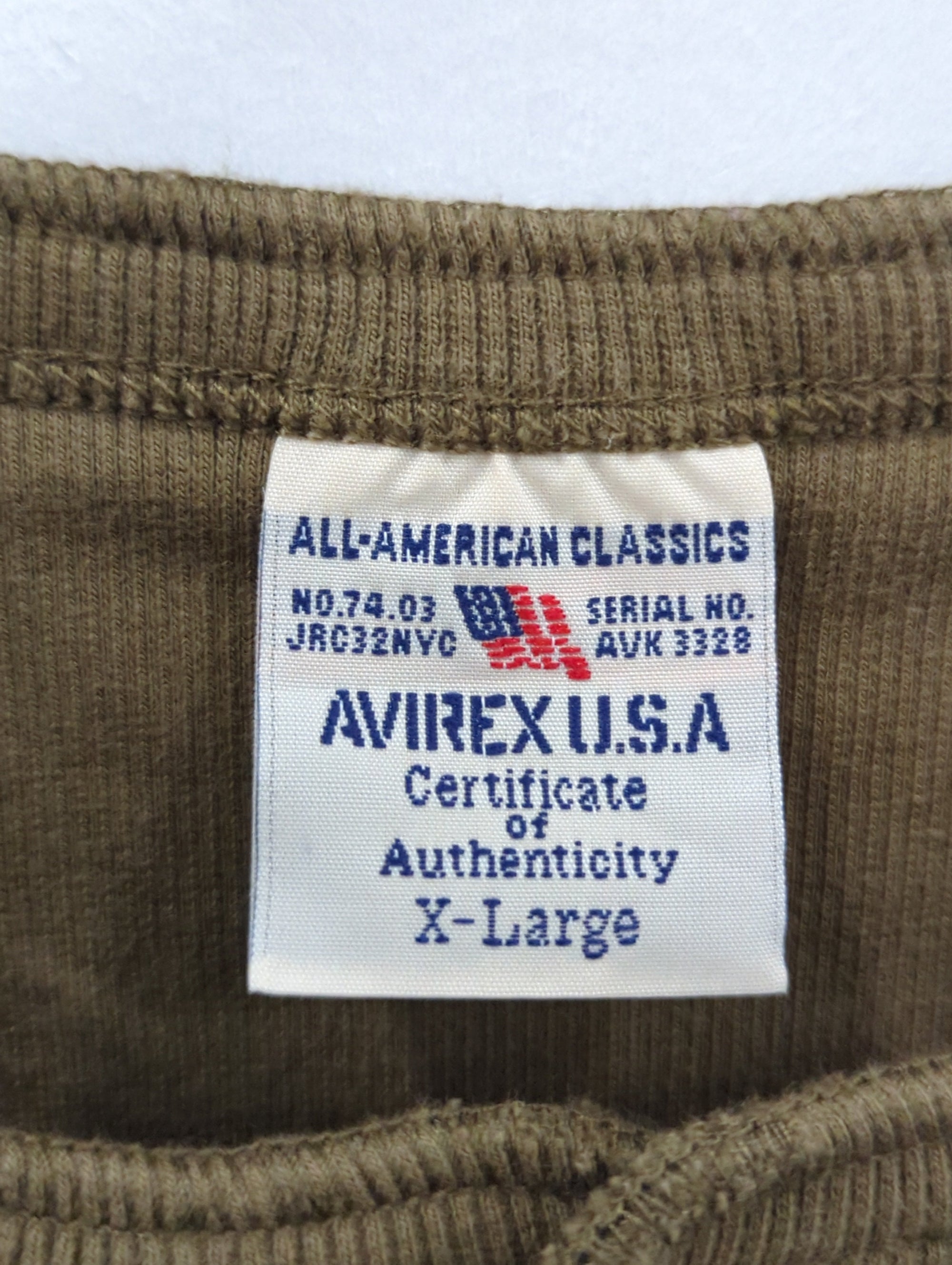 AVIREX / 《DAILY/デイリー》RIB S/S HENLEY NECK T-SHIRT/リブ 半袖 ヘンリーネック Tシャツ デイリーウェア
