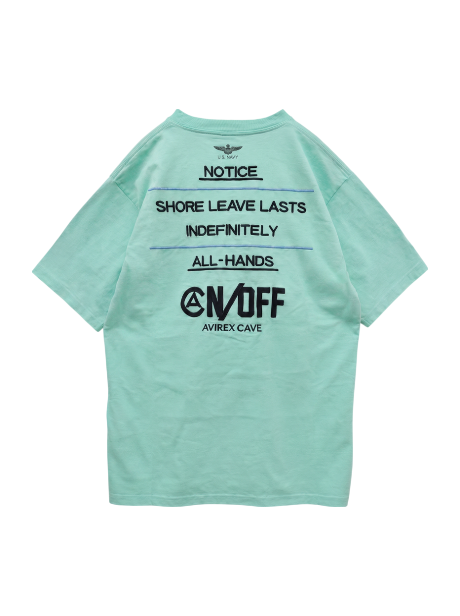 AVIREX / ヘビーオンス エンブロイダリー Tシャツ ノウティス/HEAVY OZ EMBROIDERY T-SHIRT NOTICE<br><br>