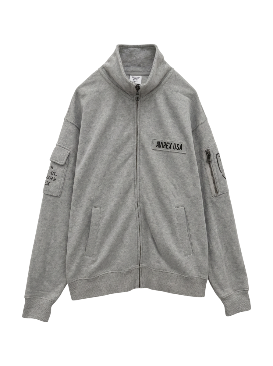 AVIREX / FATIGUE STAND ZIPUP SWEAT / ファティーグ ジップアップ スウェット / AVIREX / アヴィレックス