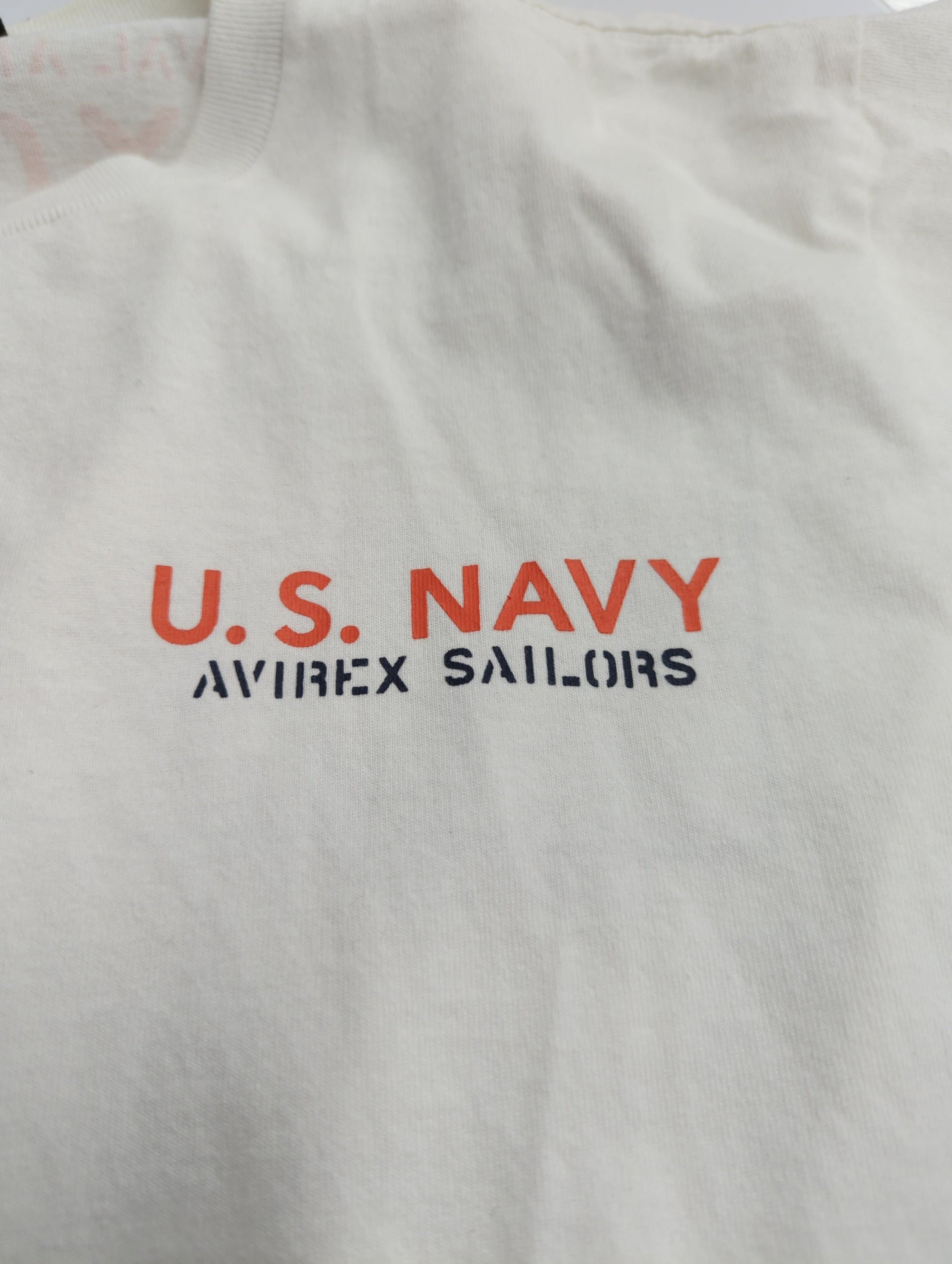 AVIREX / #SH S/S NAVALSHEETINGPATCHED T