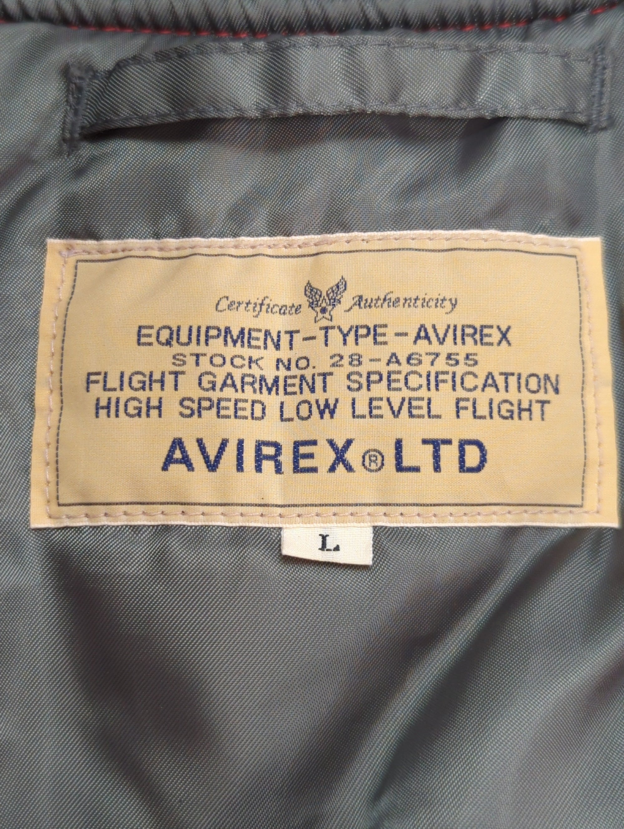 AVIREX / MA-1 COMMERCIAL PLAIN