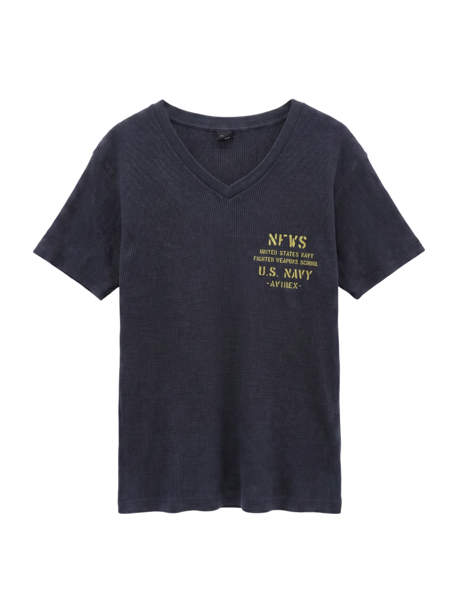 AVIREX / AVIREX/アヴィレックス/ワッフル VネックTシャツ N.F.W.S./WAFFLE V-NECK T-SHIRT N.F.W.S