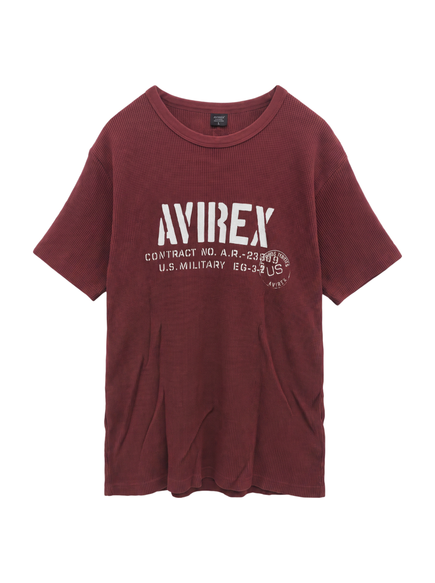 AVIREX / ■T DP S/S WAFFLE CREW NECK TEE