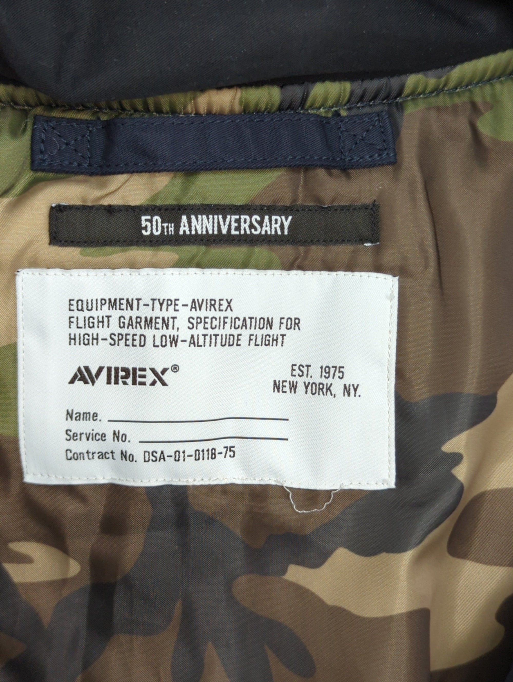 AVIREX / 《50th Anniversary》NYLON STAND BLOUSON