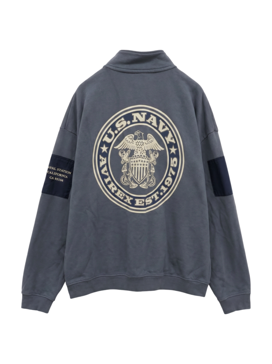 AVIREX / 《WEB限定》HALF ZIP FATIGUE SWEAT/ハーフジップ ファティーグ スウェット