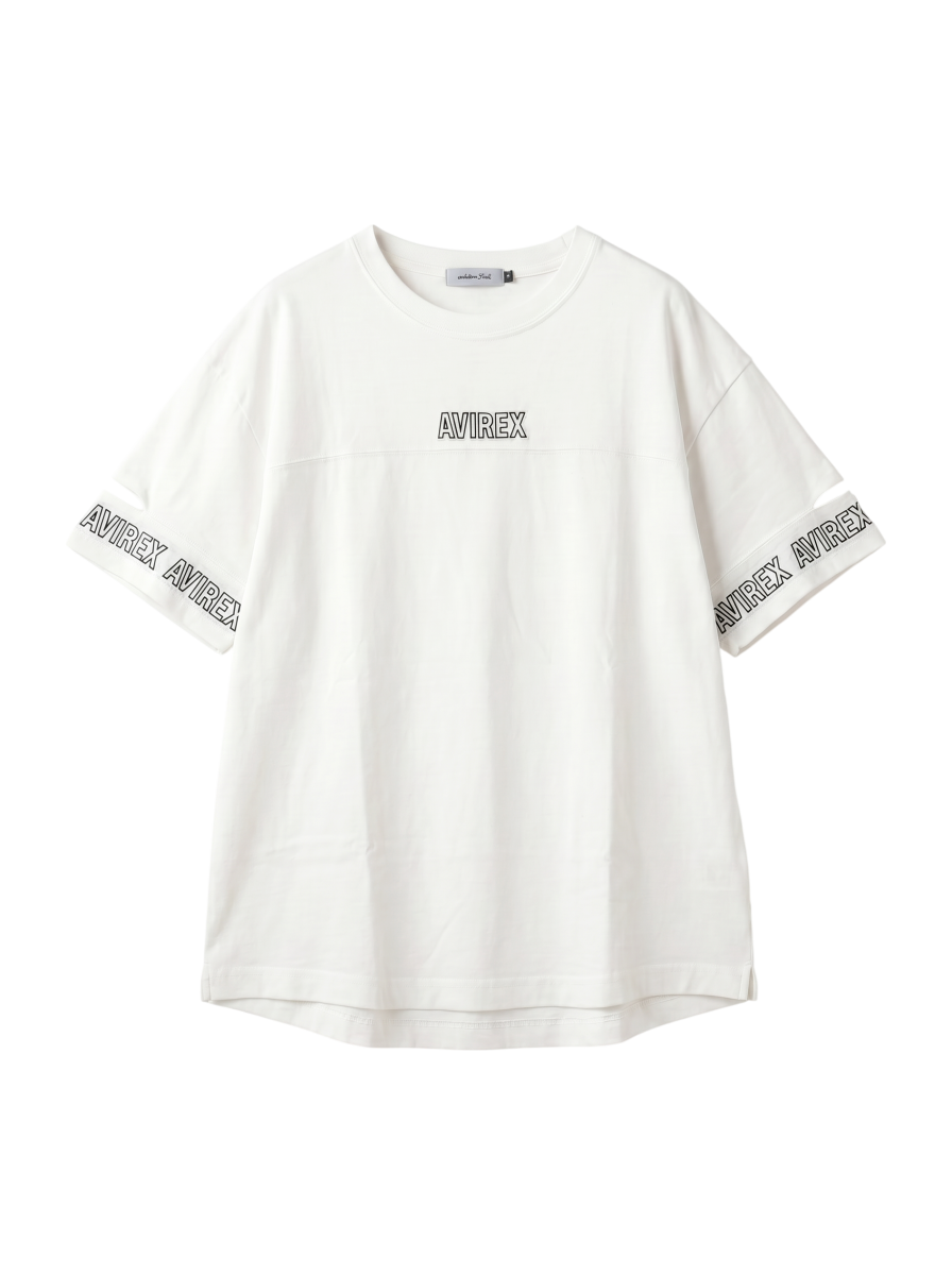 AVIREX / FADE WASH CUFFS OPEN EMBROIDERY TOPS/Tシャツ/AVIREX
