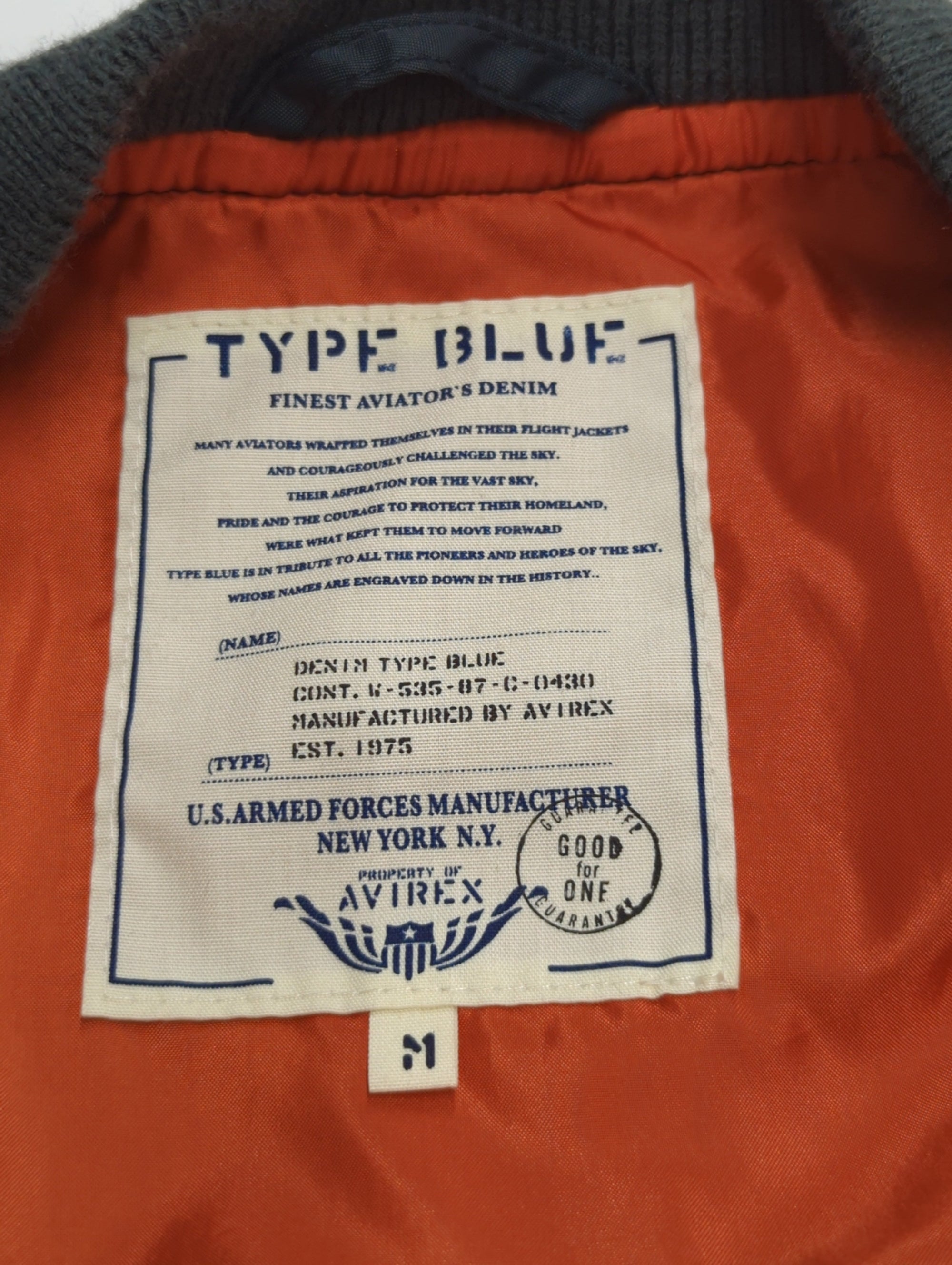AVIREX / 【TYPE BLUE/タイプブルー】コンビネーション MA-1 / COMBINATION MA-1
