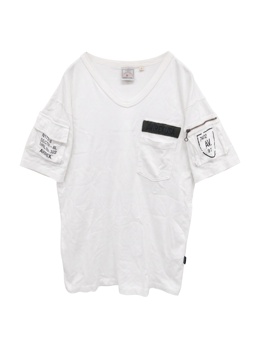 AVIREX / Vネック ファティーグ Tシャツ/S/S V-NECK FATIGUE T-SHIRT