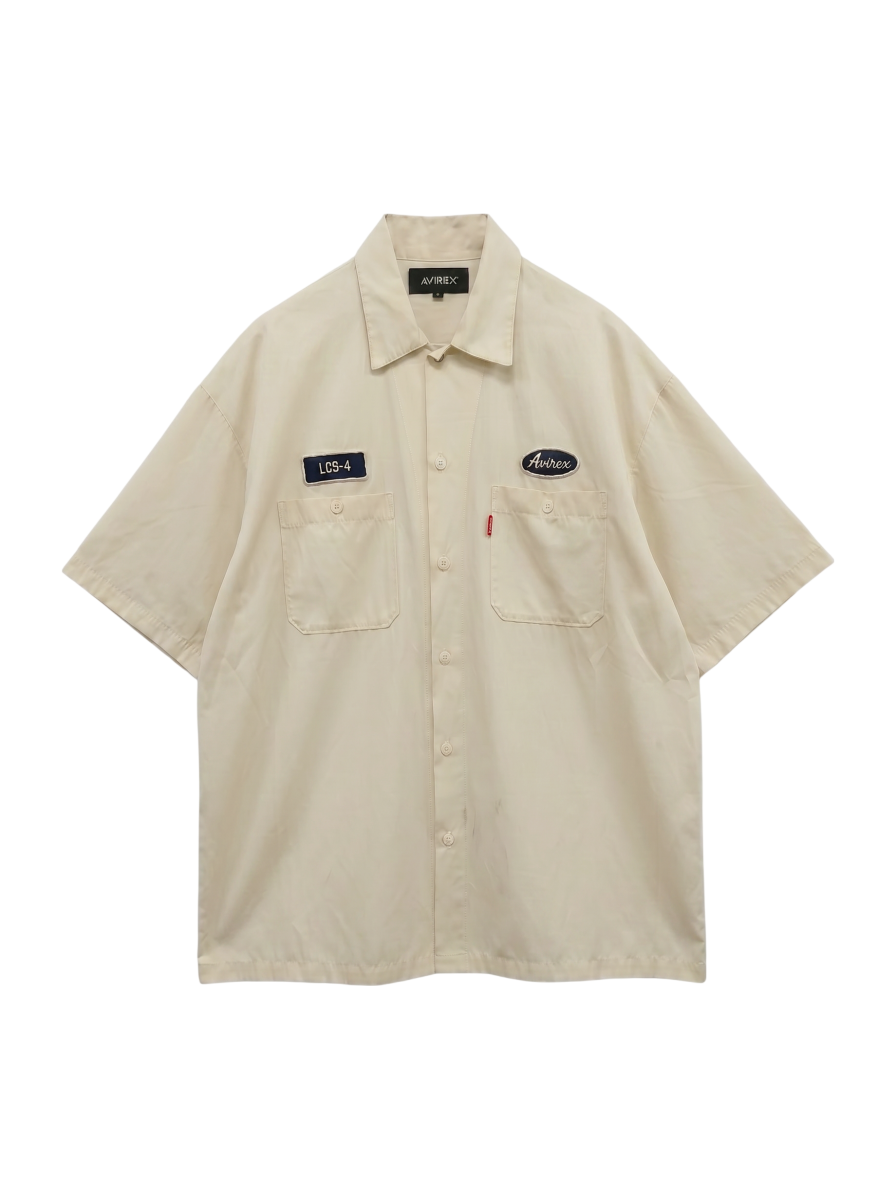 AVIREX / SHORTSLEEVE WORK SHIRT U.S.N. / ワークシャツ U.S.N.