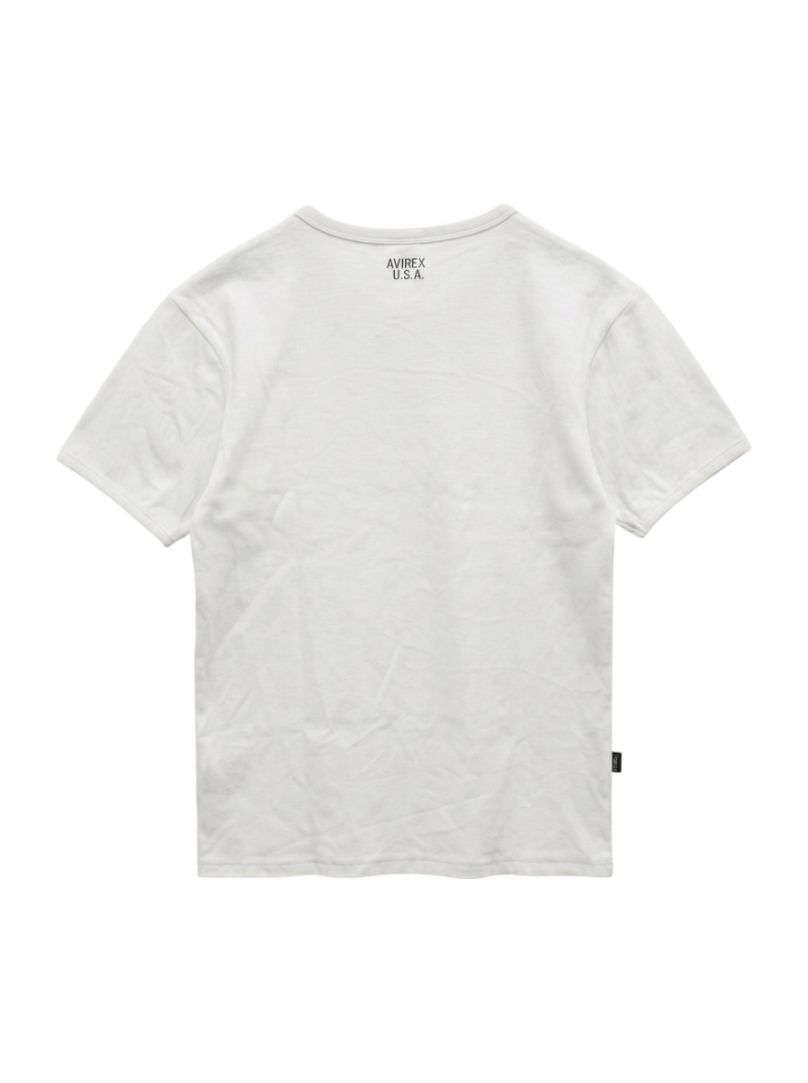 AVIREX / 《DAILY/デイリー》RIB S/S CREW NECK T-SHIRT/リブ 半袖 クルーネック Tシャツ デイリーウェア