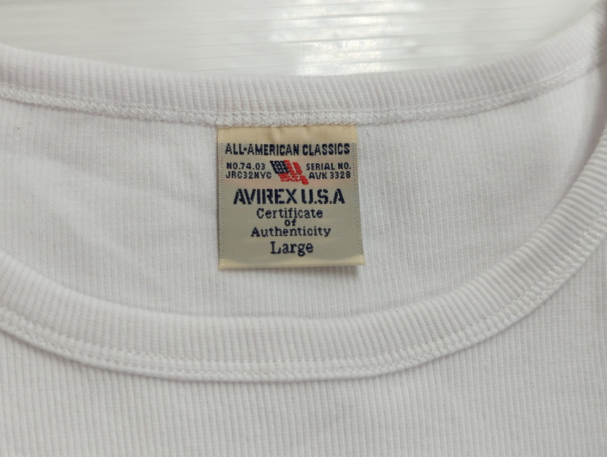 AVIREX / 《DAILY/デイリー》RIB S/S CREW NECK T-SHIRT/リブ 半袖 クルーネック Tシャツ デイリーウェア