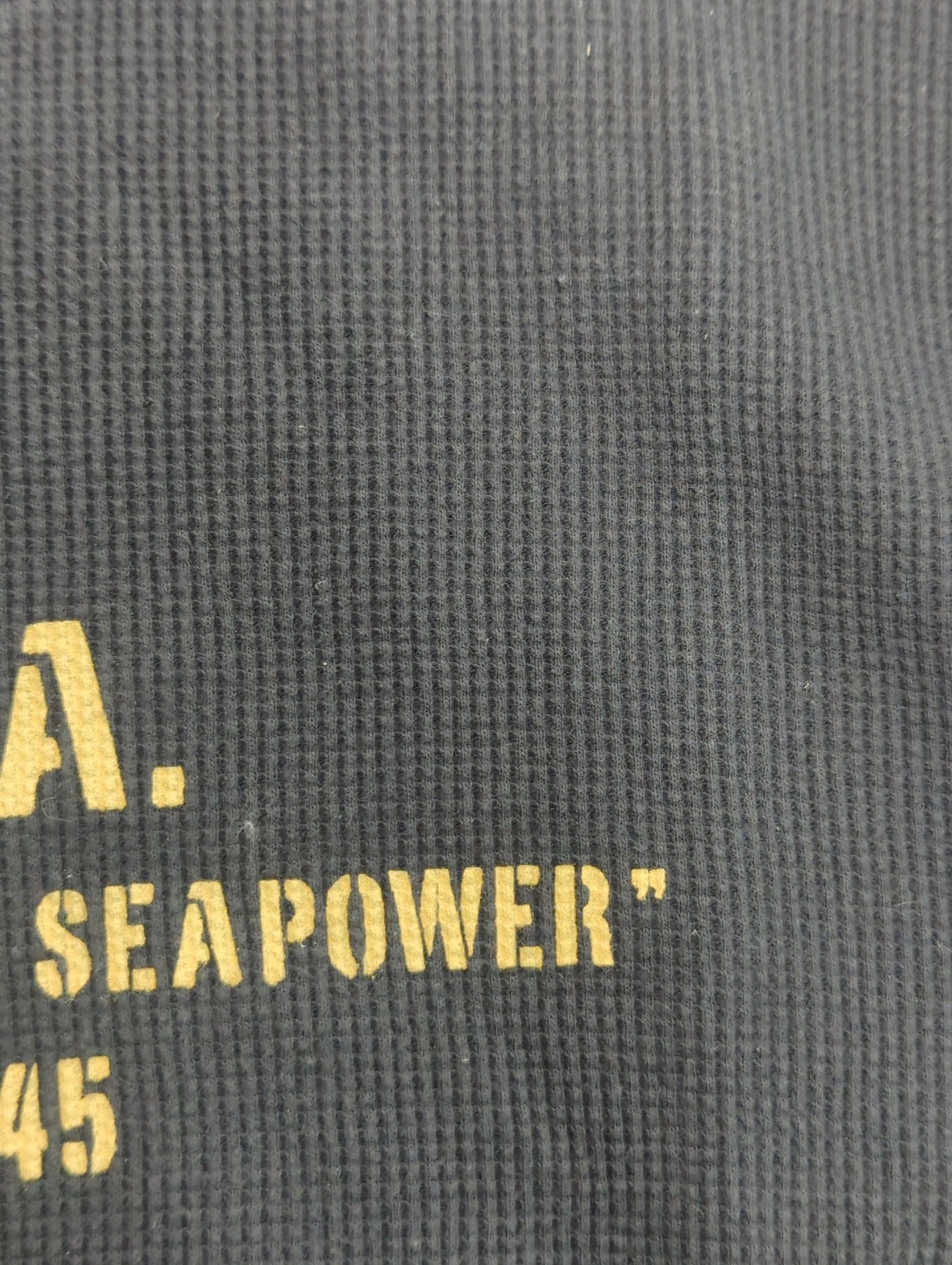 AVIREX / T DP L/S WAFFLE CREW TEE U.S.N