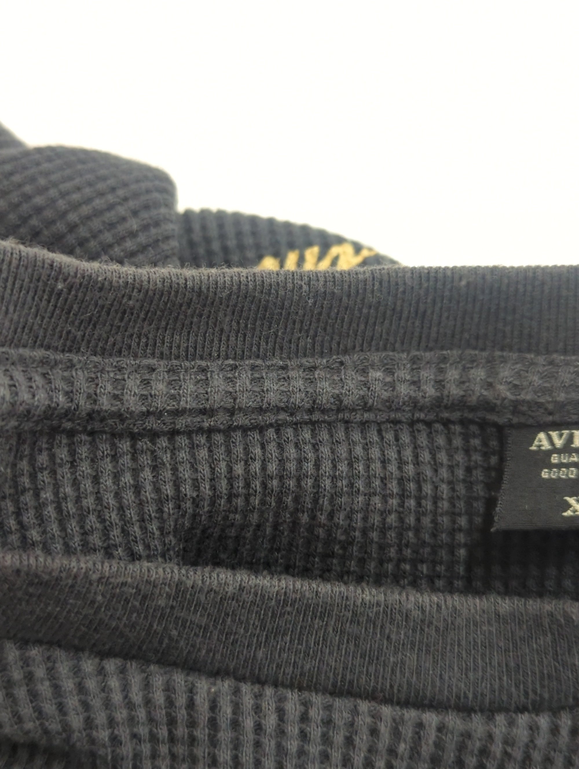 AVIREX / T DP L/S WAFFLE CREW TEE U.S.N