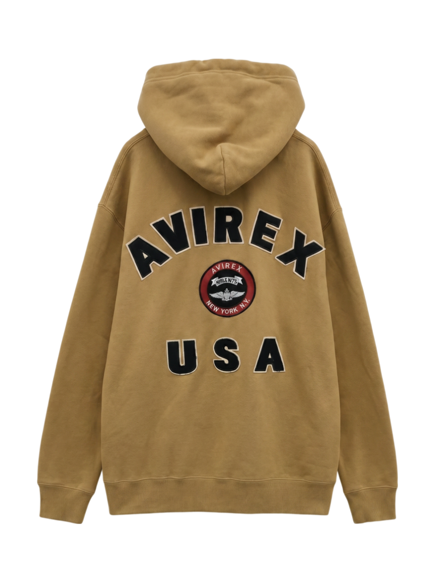 AVIREX / VARSITY LOGO SWEAT PARKA / バーシティ ロゴ スウェット パーカー