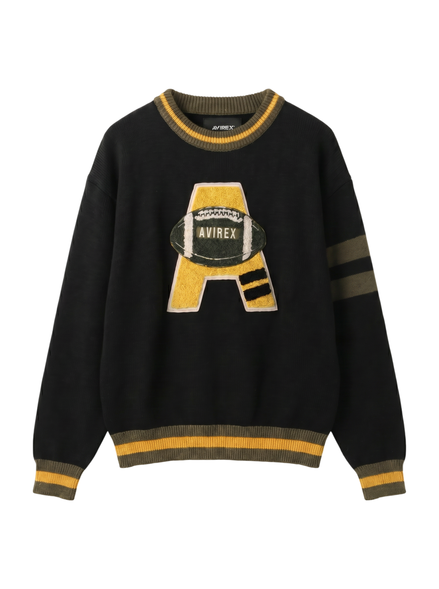 AVIREX / 《WEB&DEPOT限定》COLLEGE LINE KNIT / カレッジ ライン ニット