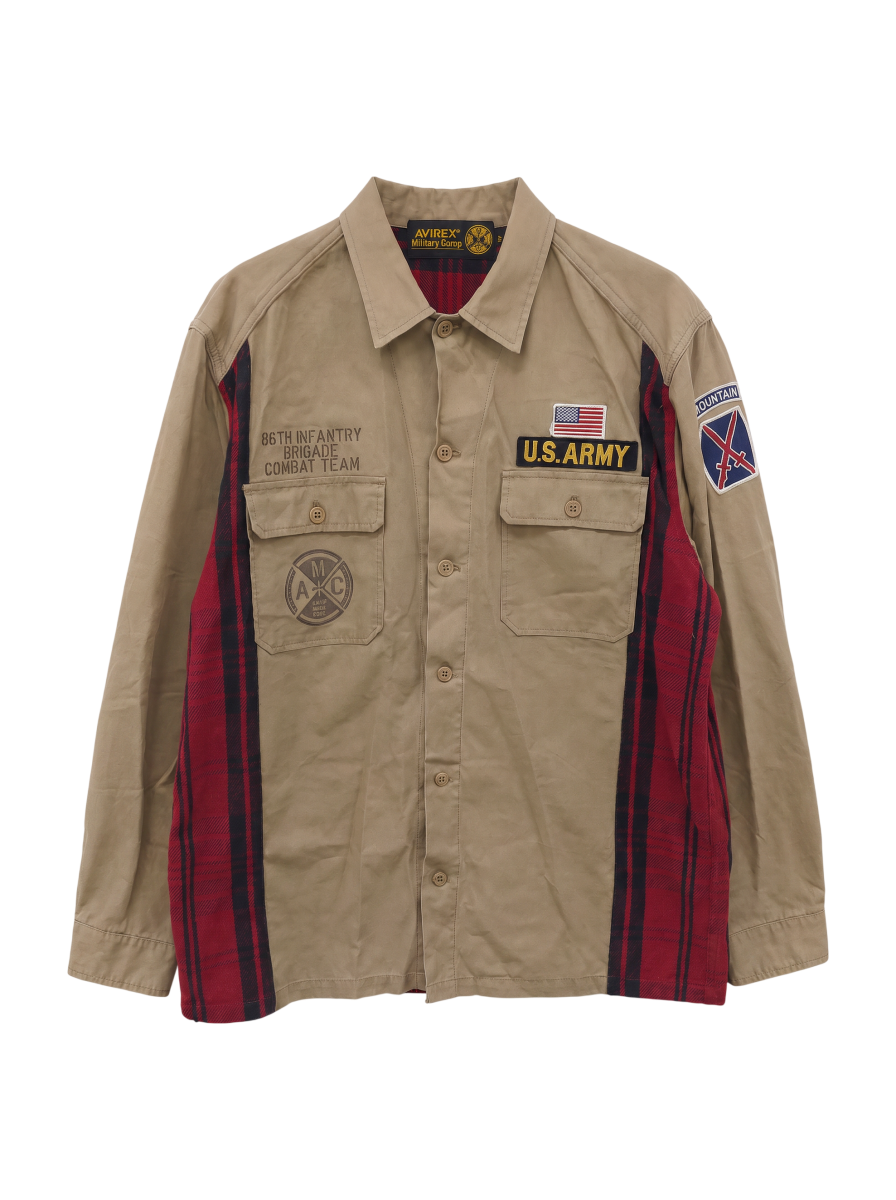AVIREX / コンビネーション シャツ OG-108/COMBINATION SHIRT【Avirex Military Camp】