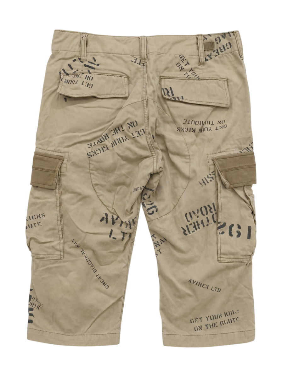 AVIREX / STENCIL CARGO CROPPED PANTS