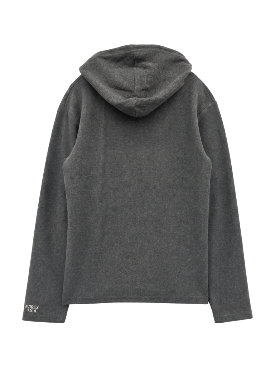 AVIREX / 《DAILY/デイリー》RIB ZIP PARKA/デイリー 長袖 リブ ジップパーカー/AVIREX/アヴィレックス