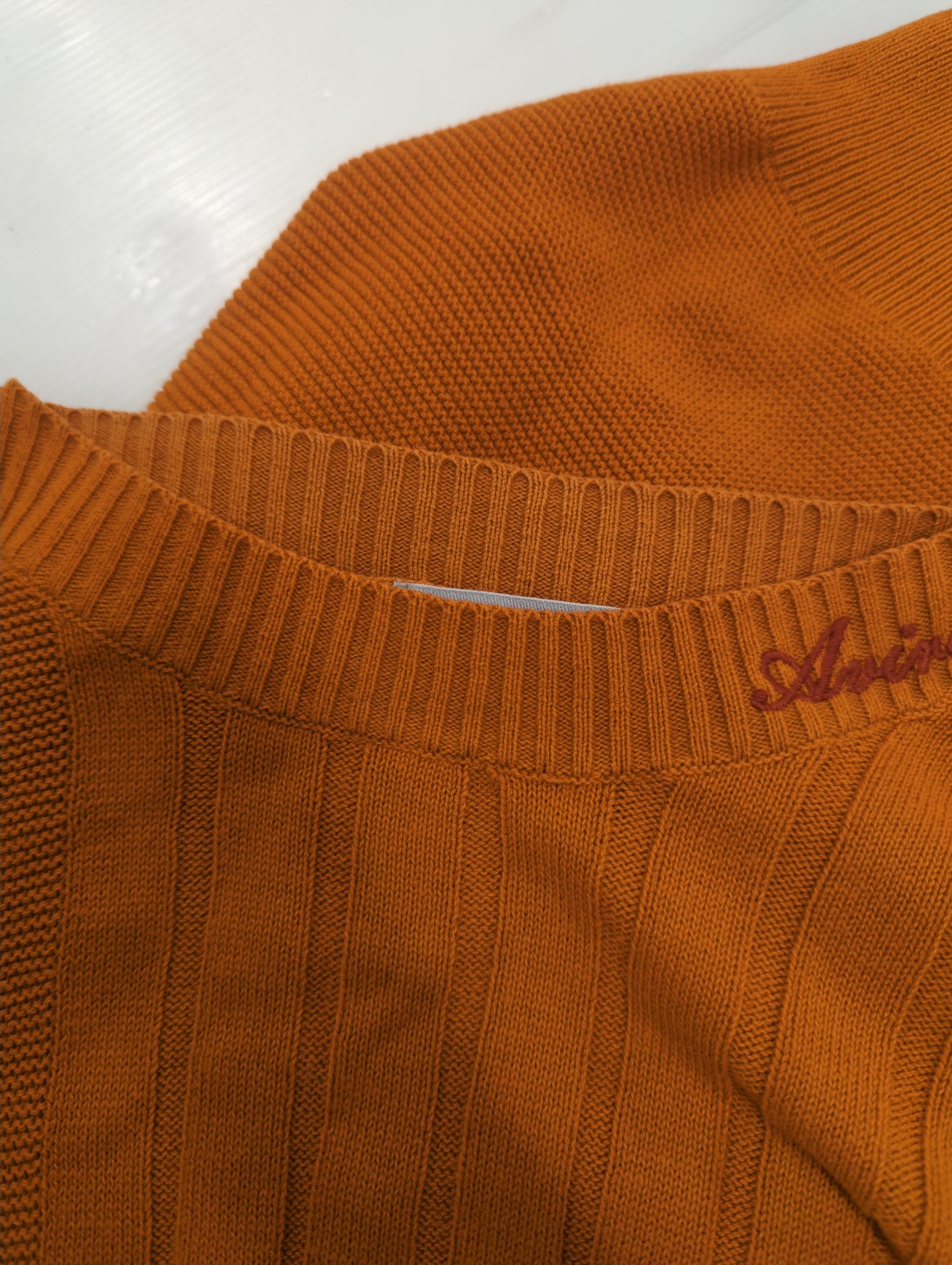 AVIREX / ストーンウォッシュ リブニット/ STONE WASH RIB KNIT SWEATER