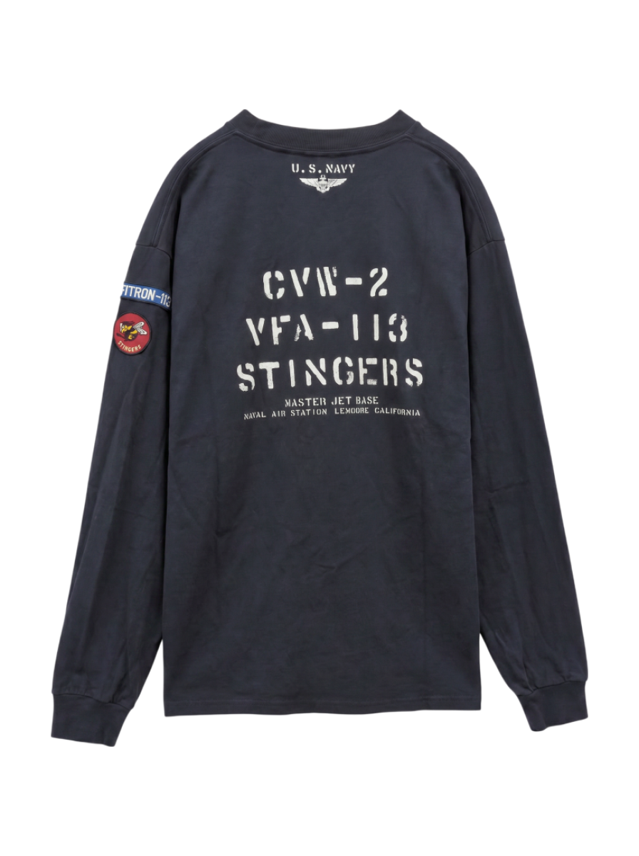 AVIREX / ネイバル パッチ ロングスリーブ Tシャツ/NAVAL PATCH LONG SLEEVE T-SHIRT
