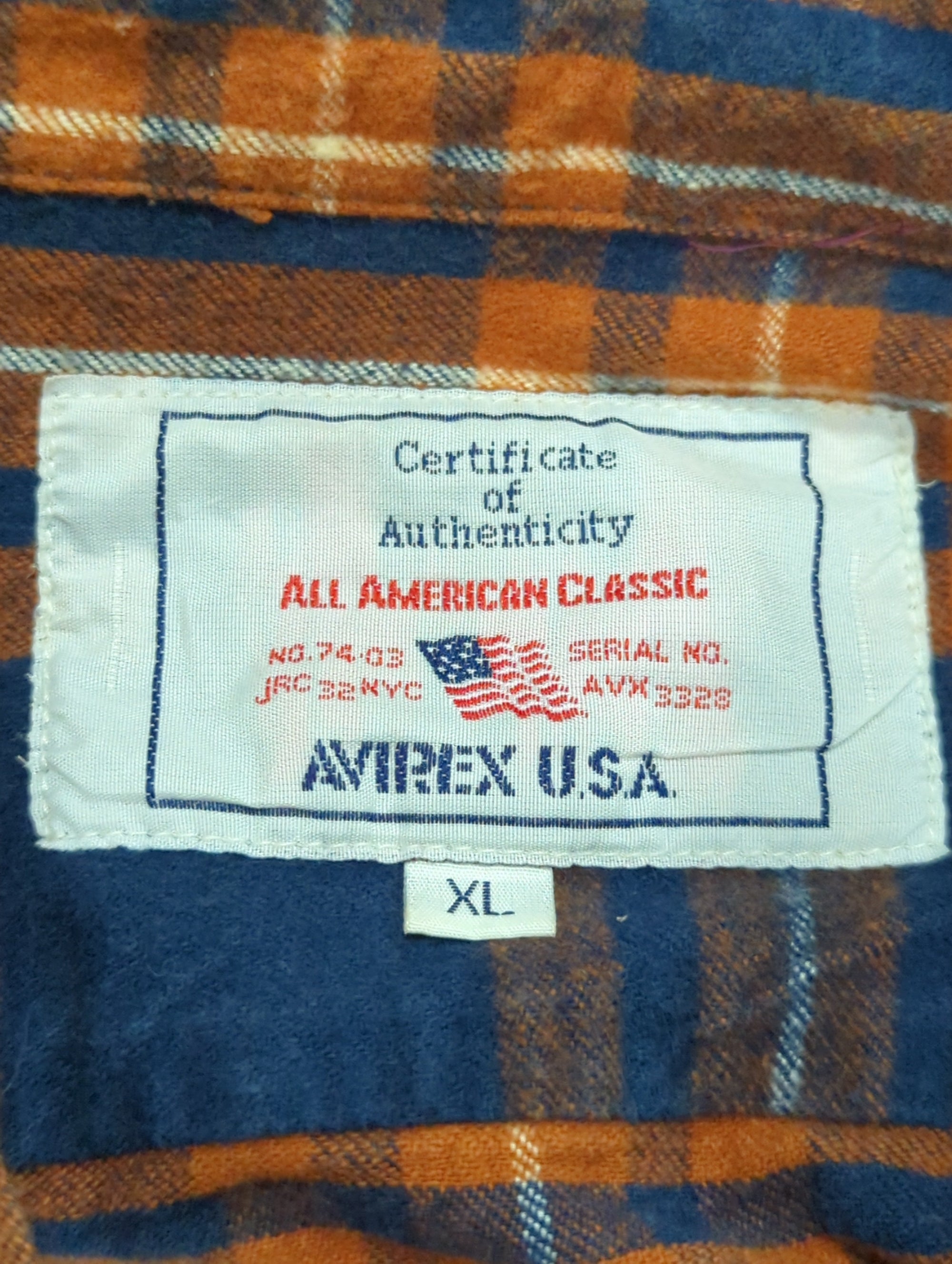 AVIREX / FLANNEL DARK CHECK SHIRT
