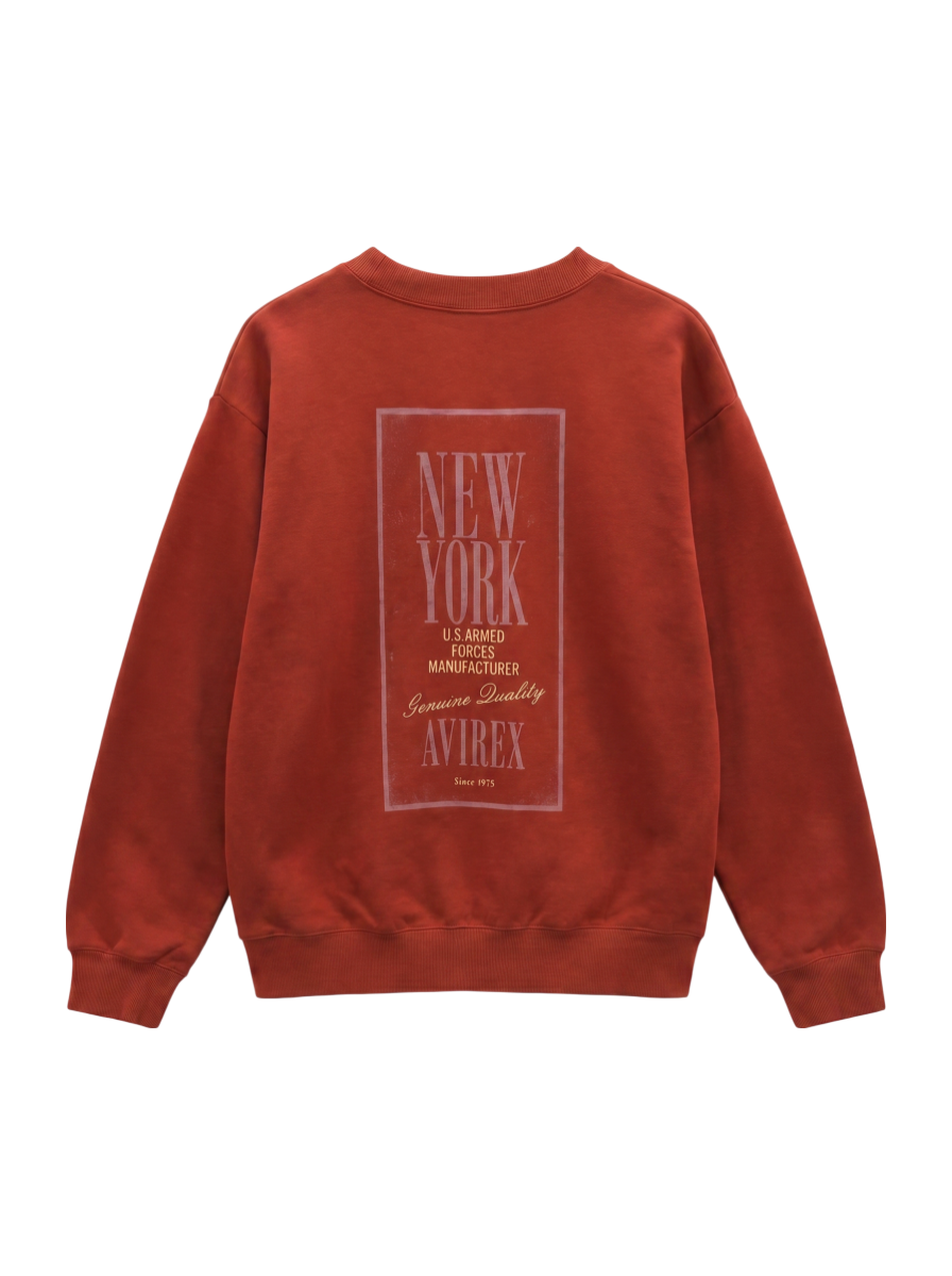 AVIREX / 《WEB&DEPOT限定》TAPESTORY OF NEWYORK CREWNECK SWEAT