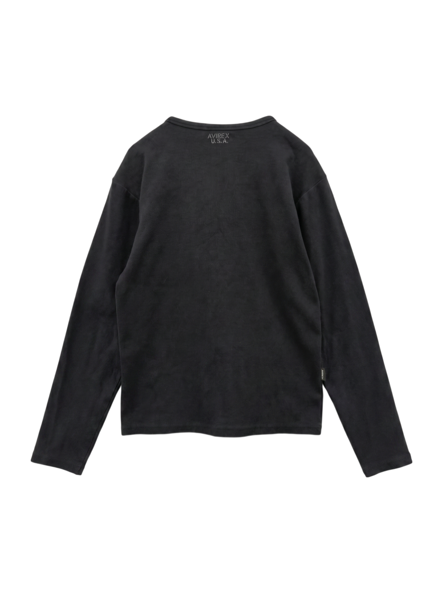 AVIREX / 《DAILY/デイリー》RIB L/S CREW NECK T-SHIRT/リブ 長袖 クルーネック Tシャツ デイリーウェア