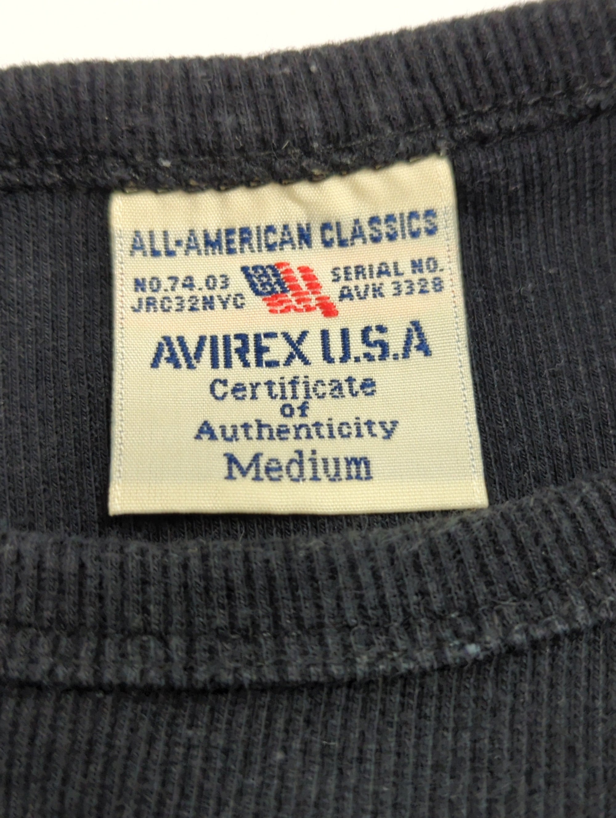 AVIREX / 《DAILY/デイリー》RIB L/S CREW NECK T-SHIRT/リブ 長袖 クルーネック Tシャツ デイリーウェア