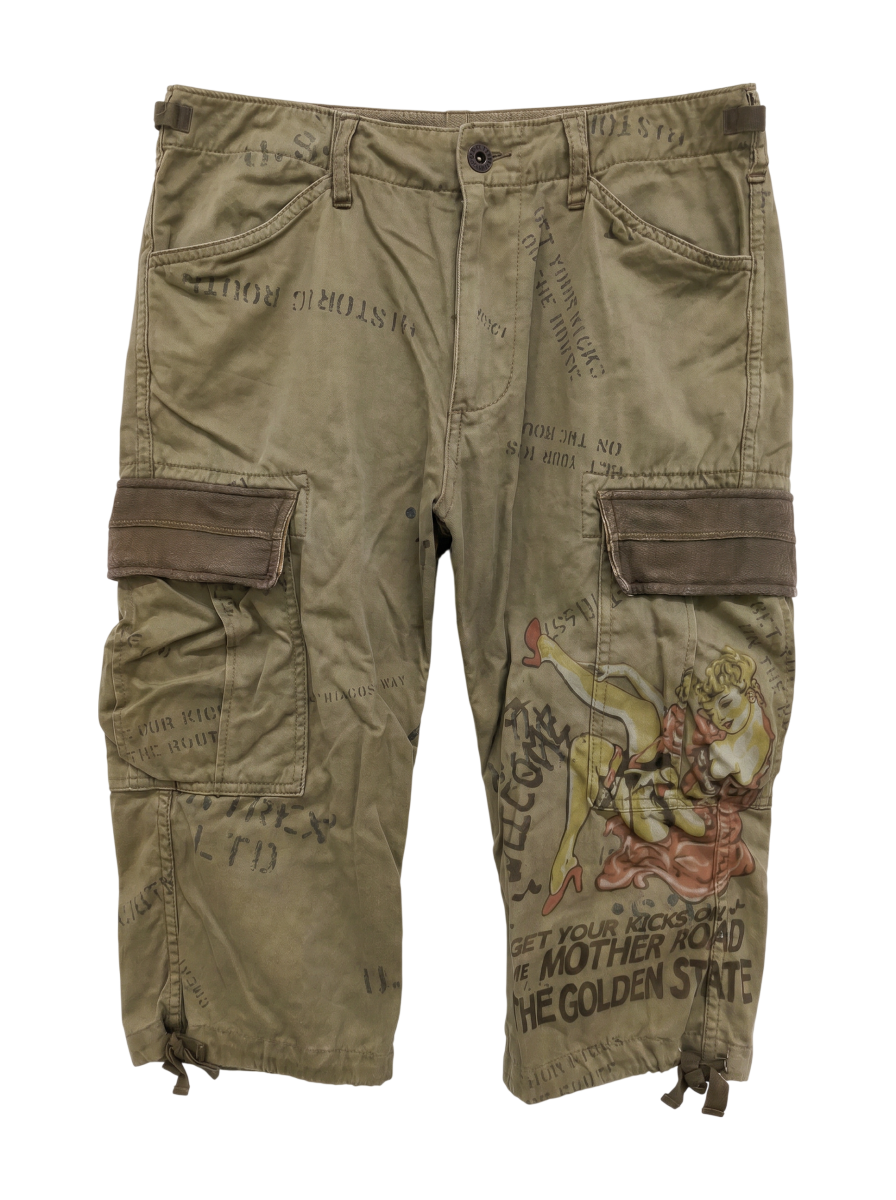AVIREX / STENCIL CARGO CROPPED PANTS