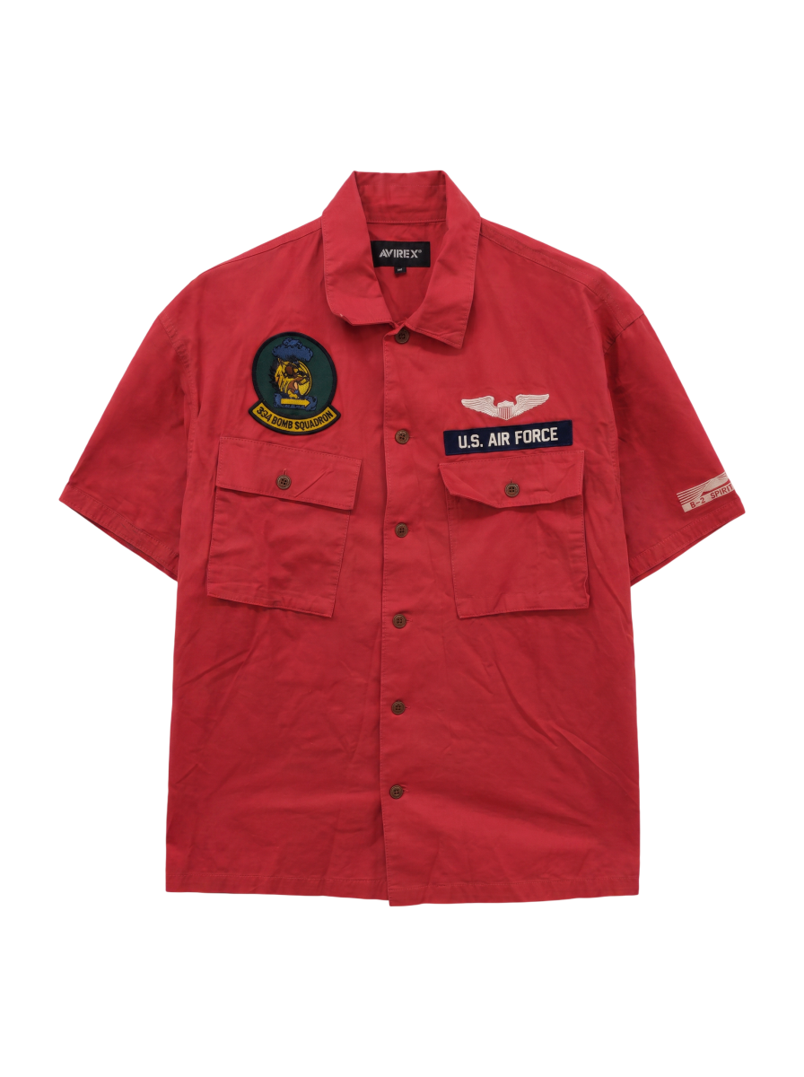 AVIREX / パッチドミリタリーシャツ ファイヤー&アイス/S/S PATCHED MILITARY SHIRT FIRE&ICE