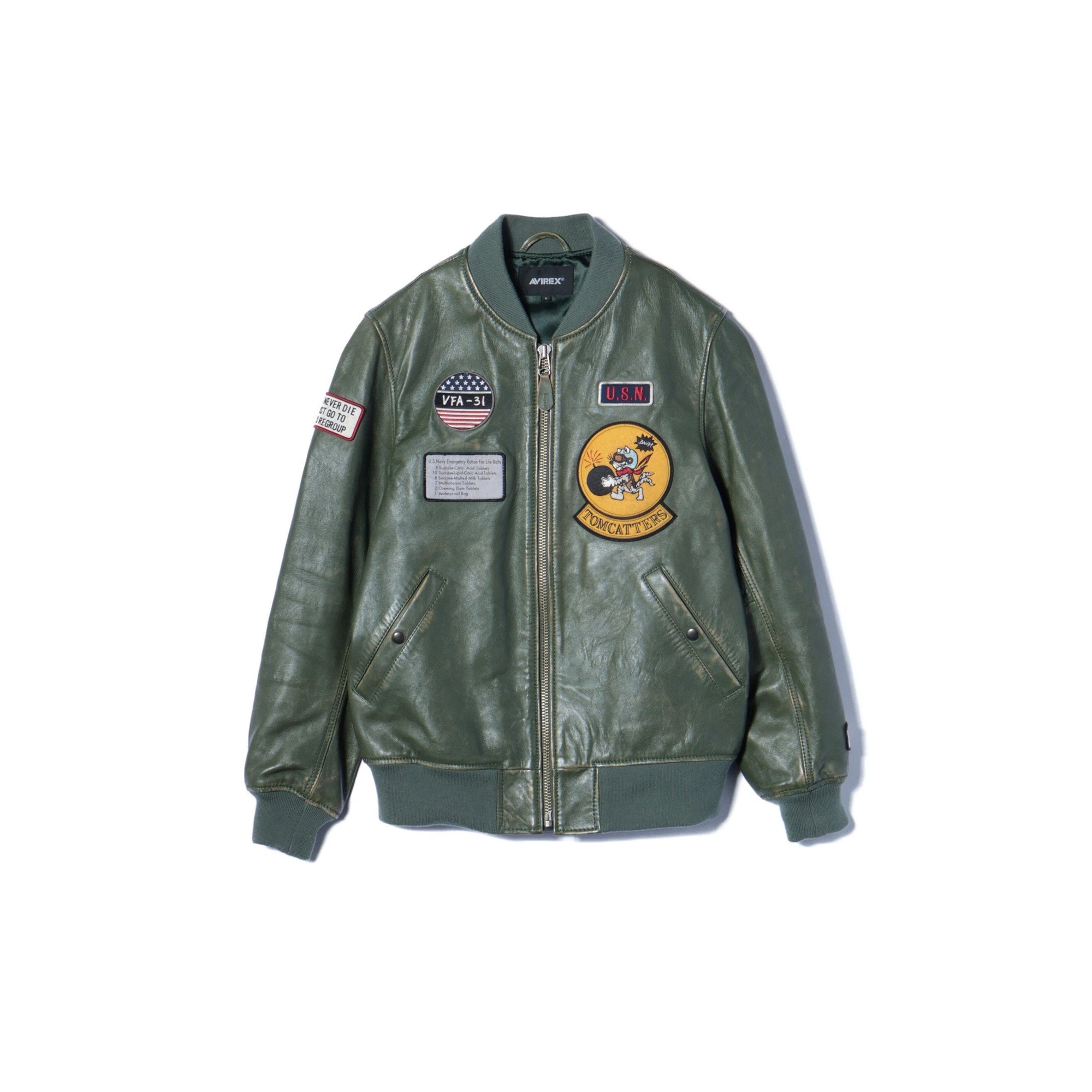 AVIREX / AGED LEATHER BLOUSON TOMCATTERS / エイジド レザー ブルゾン トムキャッターズ